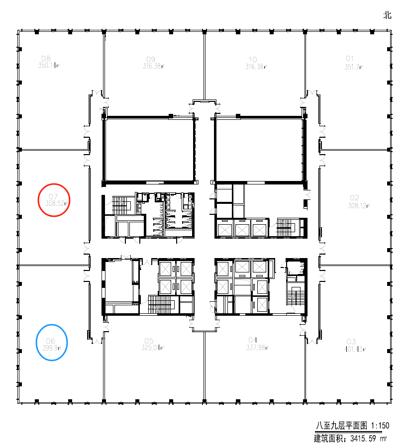 1188金融中心办公室平面图